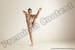 Nude Gymnastic poses Woman White Moving poses Slim long brown Dynamic poses Pinup